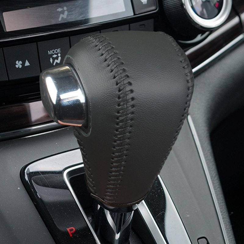 Kompatibel mit 07-26 Honda CRV/Civic Echtleder Schalthebelknaufabdeckung für Automatikgetriebe.