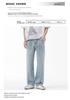 Spring and summer new thin high-end European and American Lyocell Tencel loose straight jeans men's trendy MEN