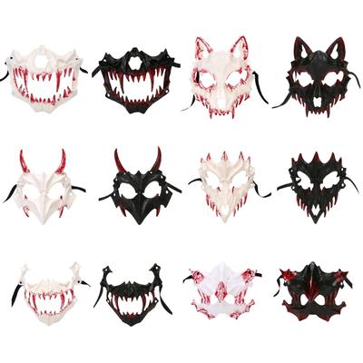 Anime Dragon Mask Halloween Mask Animal Skeleton Mask Dog Cosplay Skull Mask Party Mask Horror Devils Wolf Mask