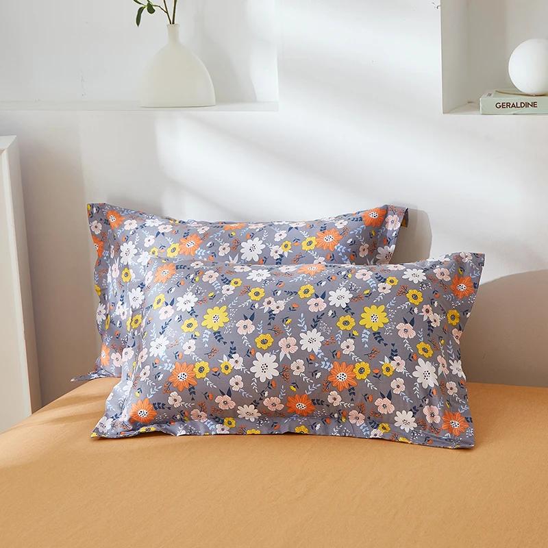 Cotton Printed Cartoon Pillowcase 2 Pieces Comfortable and Soft 48x74cm Pillow Cases