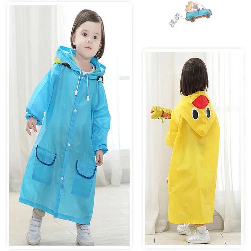 1pc Cute Cartoon Animal Kids Rain Coat Children Raincoat Rainwear Boys Girls Waterproof Raincoat Student Poncho Rainsuit