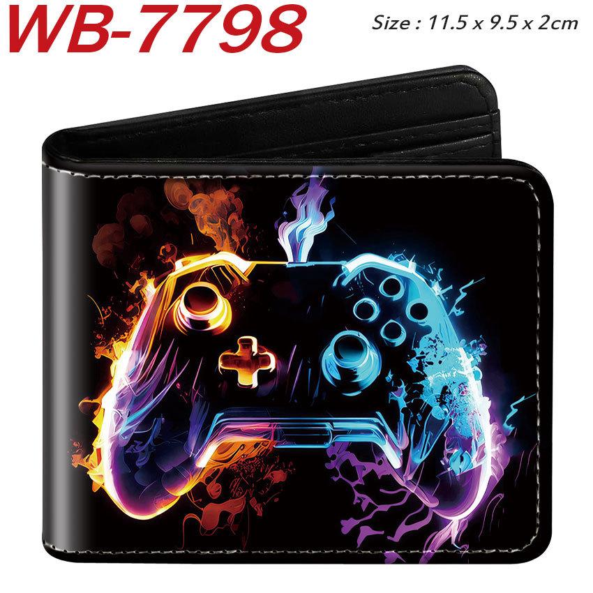 Game Controller Wallet Short Colorful Print Bifold Card Holder Portable Coin Purse Fun Gamer Gift 1pcs