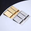 2pcs Metal Money Clip for Credit Card Holder Bill Clamp for Mini Purse Stainless Steel Brass Paper Clip for Notebook Bookmark