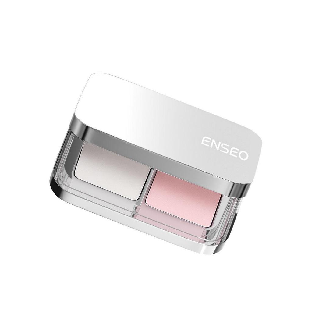 Cloud-Feel Matte Two-Color Pressed Powder: Natural Contouring Blush & Brightening Highlight Duo