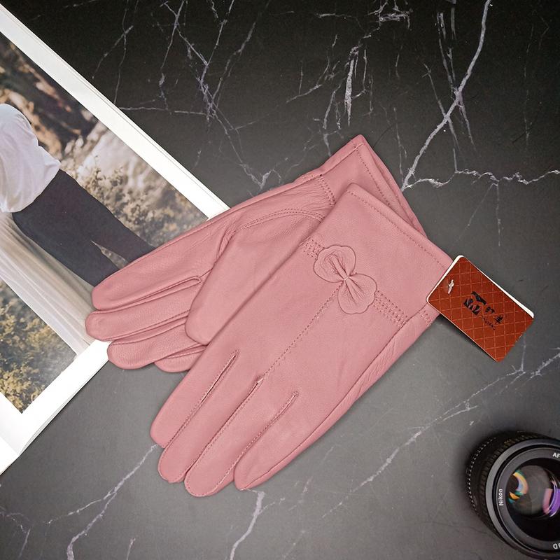 Damehansker i lammeskinn og tykke med fløyel Vinterhansker Dame Nydelig kaninpels-hanske