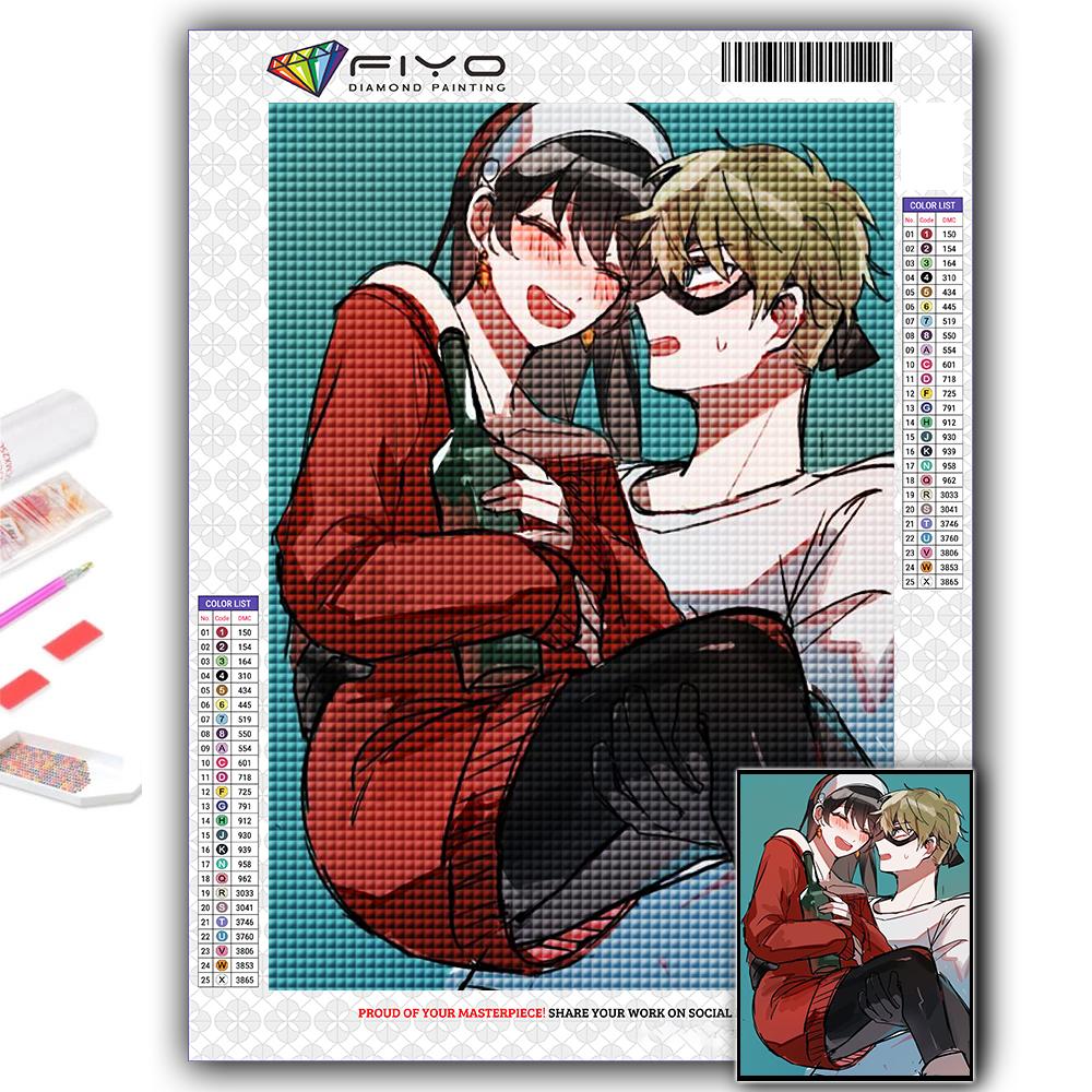 

DIY 5D алмазная живопись аниме постер шпионская семья набор для вышивки крестом полная дрель вышивка мозаика художественная картина стразы подарок Full Square 20X30CM