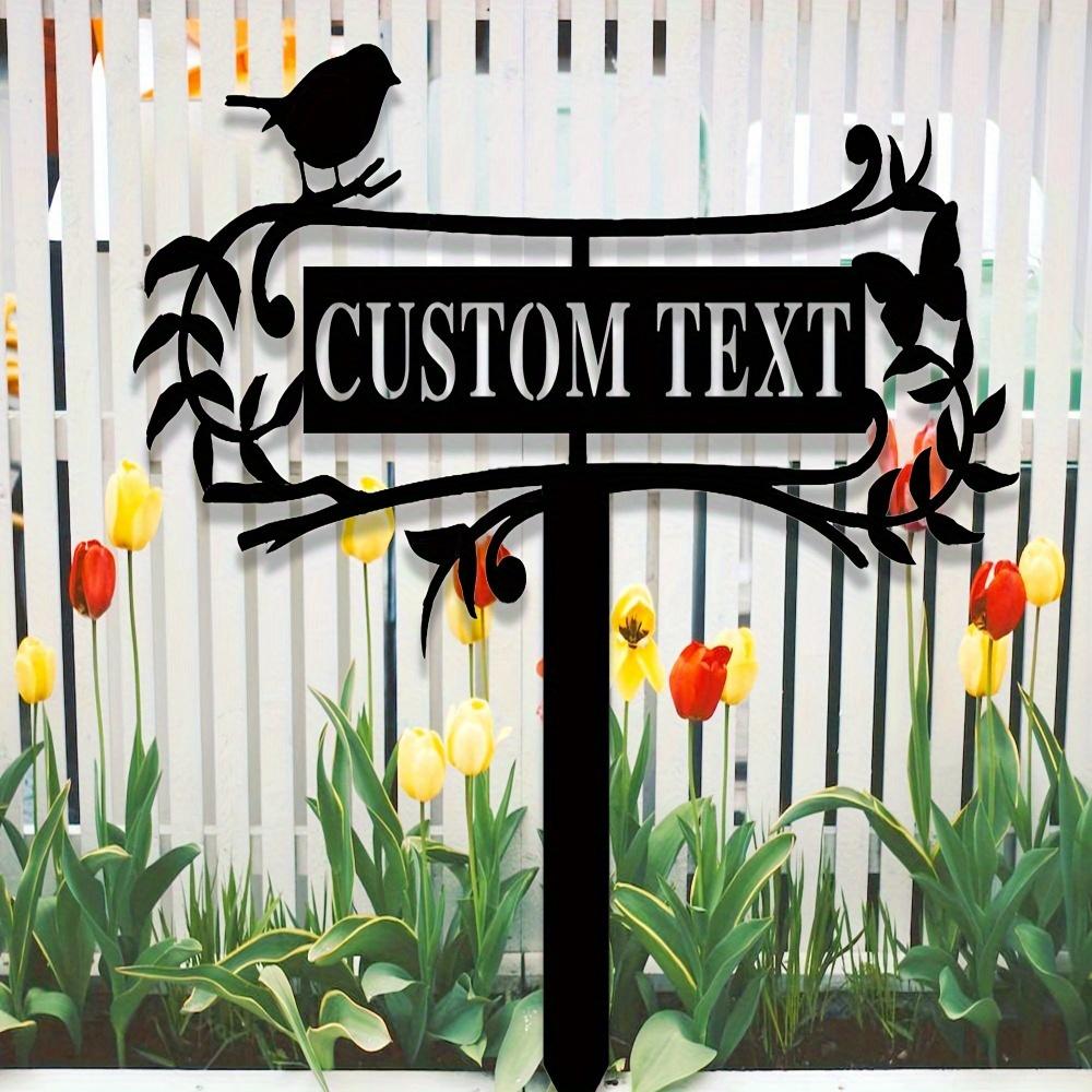 Metal Garden Bird Stake Laser Cut Iron Art Outdoor Home Decor Custom