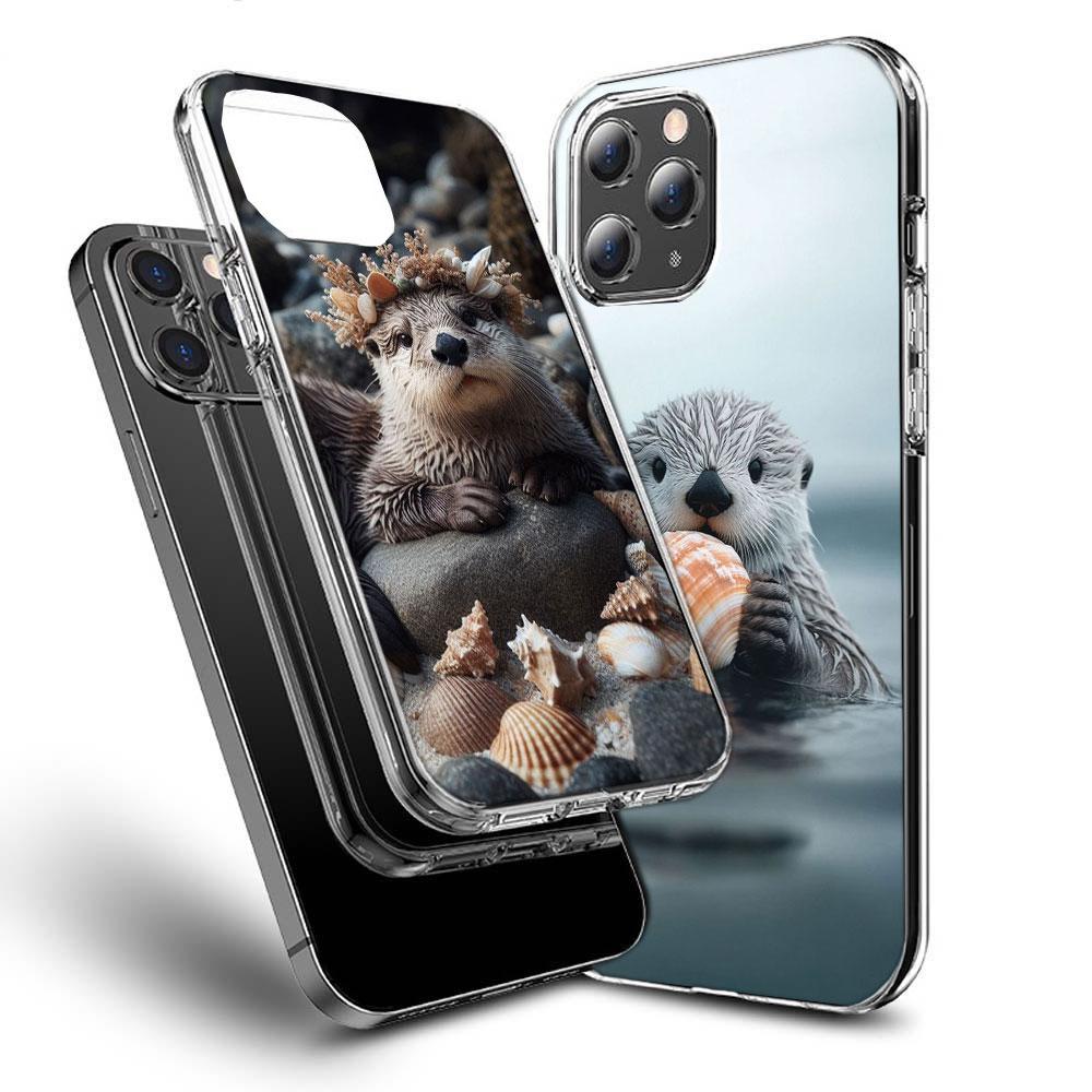 Otters, Wild Animals Phone Case For Iphone 16E 15 Pro 14 Plus 17E 16 17 Pro Max Air 11 12 13 Mini Shockproof Capa Cute Cover