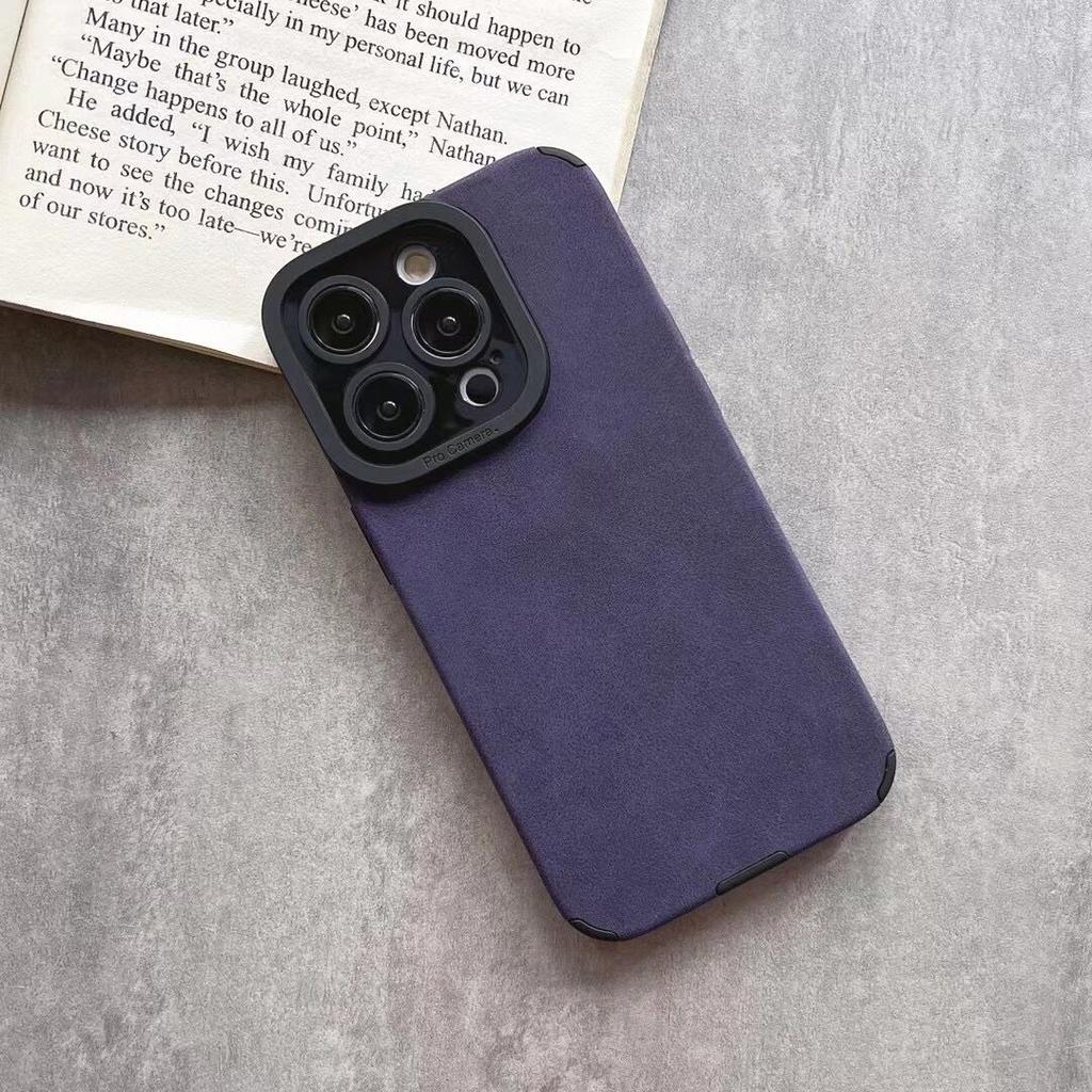 Wildleder Plüsch Ledertasche für iPhone 14 Pro 13 12 11 Pro Max XR XS X 7 8 Plus SE 2022 Luxus Silikon stoßfeste Objektivschutzhülle