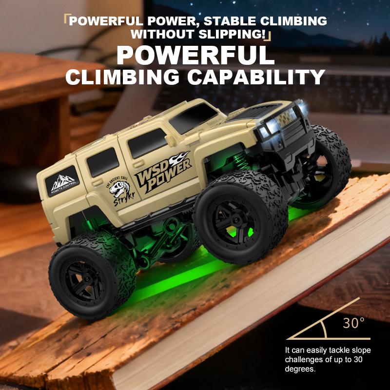 1: 64 Mini Remote Control Climbing Car With Trailer Full Size Off-road Vehicle Children Model Toy Birthday Gift