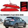2PCS LED Rear Bumper Reflector Light For Nissan Leaf Pathfinder Rogue X-Trail X Trail JX35 QX56 Qashqai 2014- Tail Brake Lamp