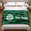 Celtic FC Printed Flannel Blanket Custom Name Text Soft Warm Throw For Bedroom Holiday Gift