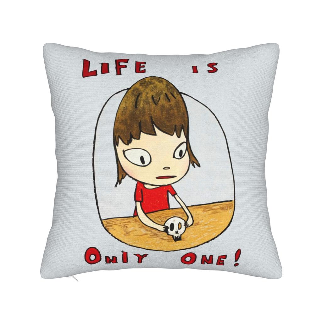 Art Yoshitomo Nara Printed Pillowcase Cushion Cover Throw Pillow Cover Warm Bed Decoration Square Multiple Sizes