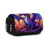 Dinosaur Print Double Layered Flip Pen Case for Boy and Girls Best Gifts 3D Cartoon School Supplies Pencil Bags for Children