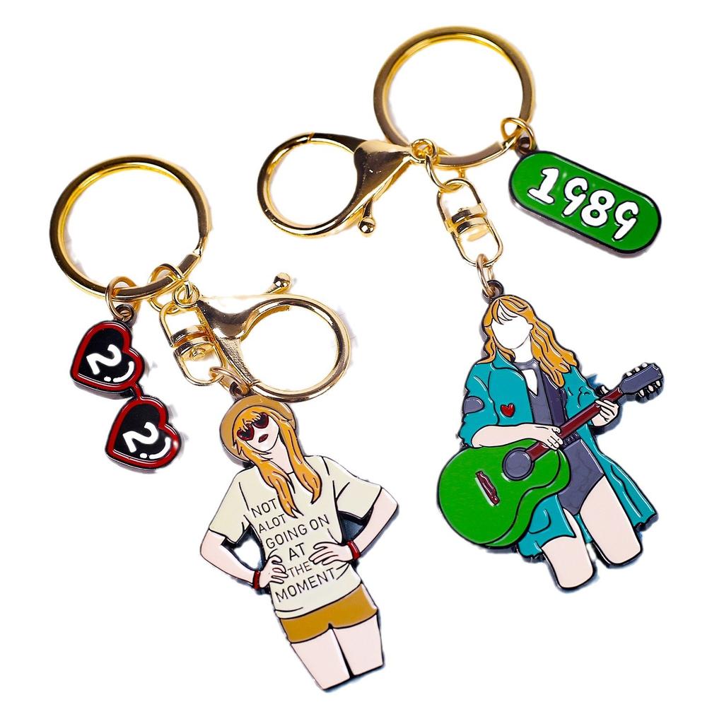 Metal Keychain Swift Taylor Peripheral Key Ring Bag Decoration