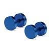 Kadınlar İçin Bir Çift Siyah Paslanmaz Çelik Yuvarlak Küpe Dumbbell Piercing Küpeleri Erkek Punk Moda Takı 2-14mm
