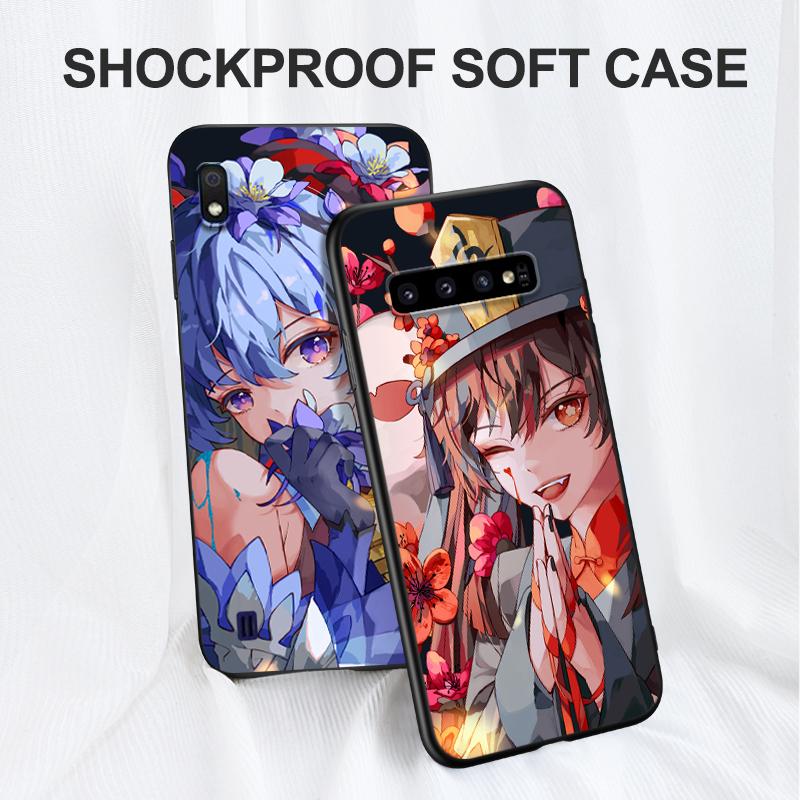 Schwarze TPU-Hülle für Samsung Galaxy A3 A5 A7 2016 2017 2018 Hülle Genshin Impact