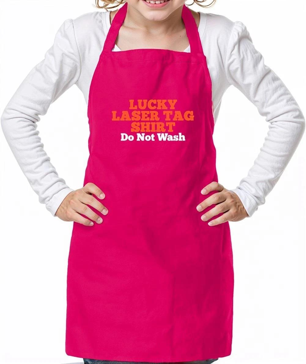 Lucky Laser Tag Shirt Do Not Wash - Unisex Kids Apron - Game Team Love Fan Funny 150
