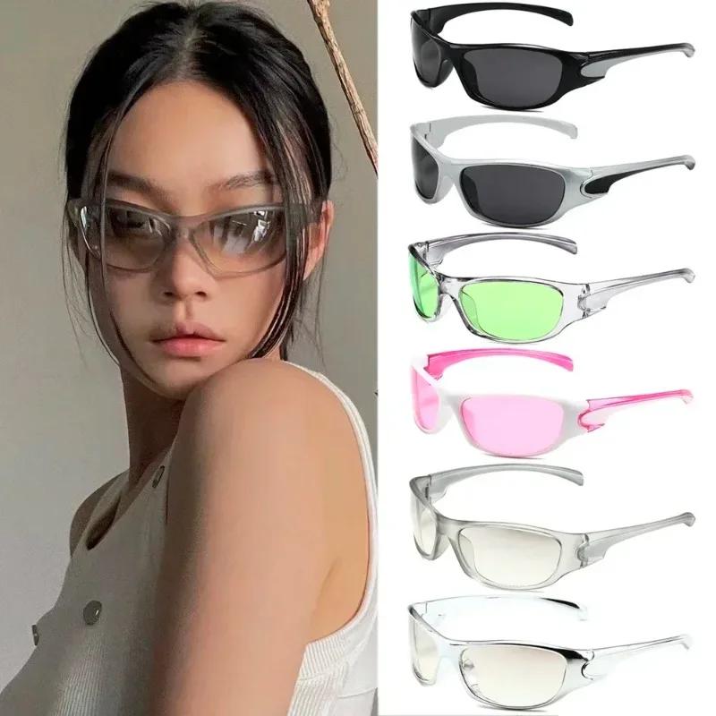 Sunglasses Women New Punk Y2K Goggle Luxury Wrap Square Sun Glasses Shades Eyewear UV400 Eyeglasses Gafas De Sol Mujer