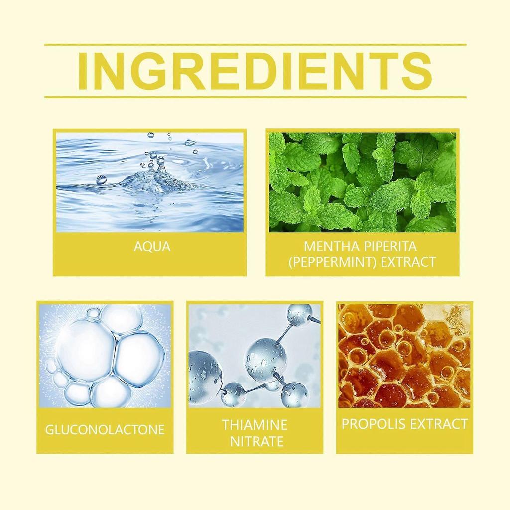 Propolis Oral Spray for Bad Breath Relief, Peppermint Freshening Spray, Sugar-Free Gum & Mouth Care