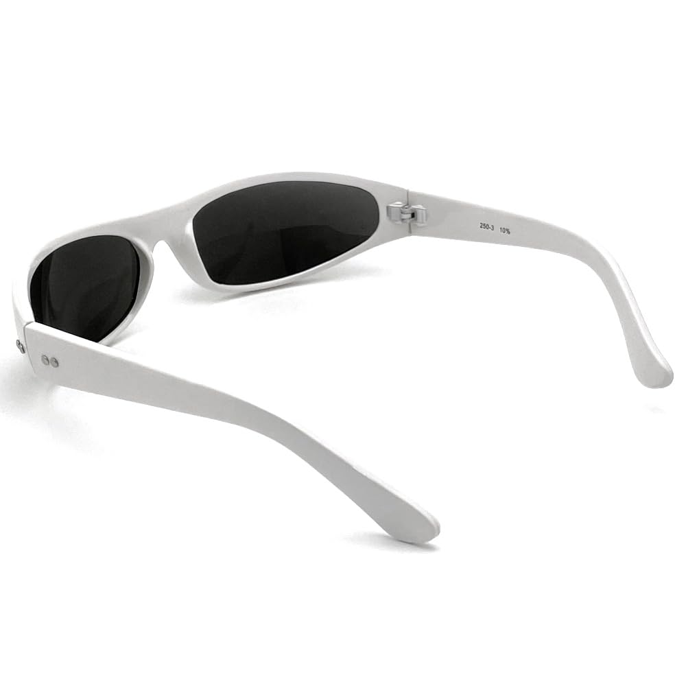 sunglasses for men and UV trendy fashion item Cat-eye women. protection, (white/smoke).