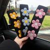 Car Seat Belt Covers Cute Floral Pads for Car, Soft Mesh Shoulder Decorative Strap Cushions Covers, Comfortable Universal Protective Adults