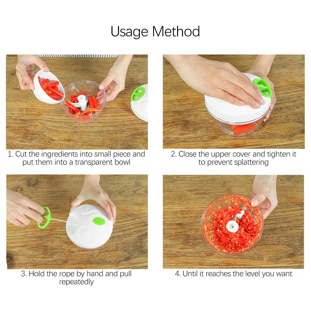 Picadora de Carne Manual Doméstica Picadora de Alimentos Picadora Rallador de Frutas y Verduras Utensilios de Cocina