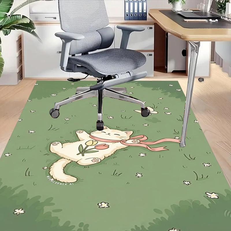 1PC cat flower Carpet Office Rug Mat Home Decor Area Carpet Festival Gift Office desk chair carpet Longlasting Material