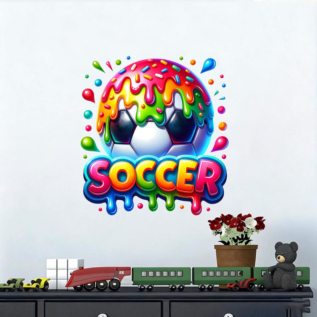 Creative Candy Football Living Room Bedroom Study Wall Decoration Stickers