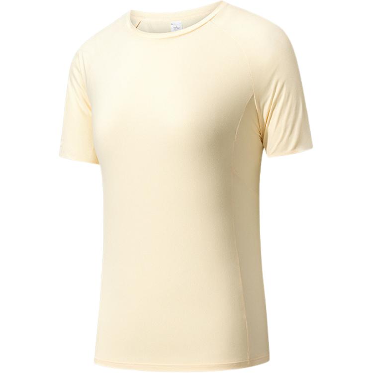 Anta Champion All-Weather Series Solid Color Round Neck Simple Sports Short Sleeve Raglan T-Shirt Women Tops 162530103-3