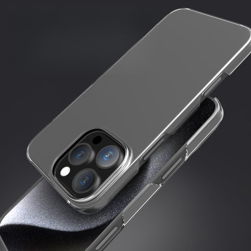 Suitable for Apple IPhone16 Phone Case, PC Transparent Perforated Camera, Scratch-resistant Flip Cover Leather Case and Protective Cover