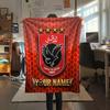 Custom Name Al Ahly SC Flannel Blanket, High quality Comfortable for All Seasons, Home Decor, Warmth and Comfort