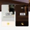 Battery Powered Digital Alarm Clock Temperature Date With Backlight Snooze Table Clock 12/24H Mute Bedside Electronic LCD Clock
