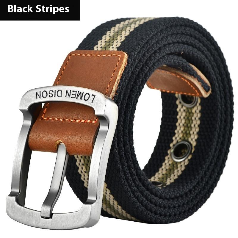 Canvas Belts for Men and Women, Casual Belts, Korean Style Student Pin Buckle Belts