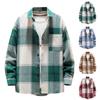 Plaid Mix Mens Shirt Comfortable Color Button Down Plaid Shirt Casual Long Sleeve Singlebreasted Tshirt Mens Top