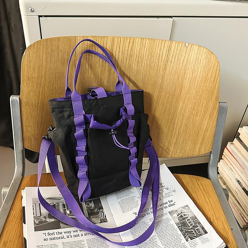 

New simple small square bag men s and women s travel shoulder messenger bag cycling sports mountaineering small backpack чёрный