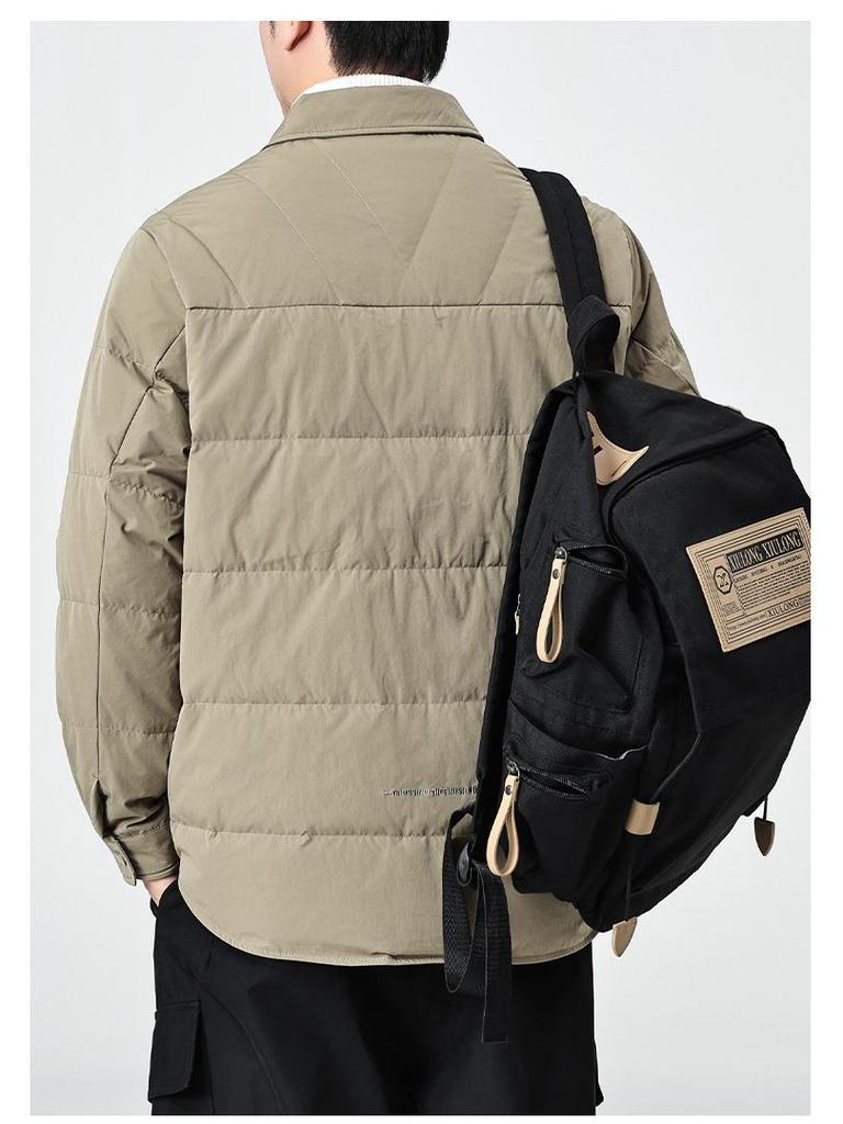 Men's Winter White Duck Down Lightweight Casual Jacket - New Loose Fit, Warm, Versatile, Trendy Style, Plus Size Available