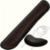 2pcs/set Pad, Gel Memory Foam Wrist Rest for Computer Keyboard, Mouse, Desk Pads Support Hand And Arm, Mousepad Rests, Black