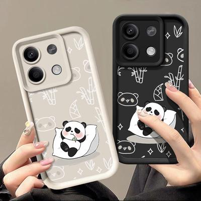 Für Xiaomi Poco F6 X6 X5 13t 11t Redmi Note 13 12 11 Pro Panda-Muster Stoßfeste Silikon-Schutzhülle mit weicher Linse