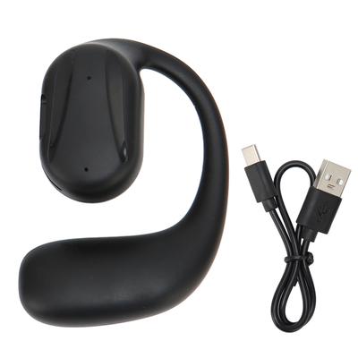 Open Ear Wireless Headphones Bluetooth 5.2 Bone Conduction Noise Reduction Sports Headphones for Office Left Ear Black
