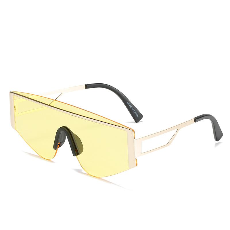 Ocean Square Integrated Sunglasses, Metal Large Frame Sunglasses, Sunglasses For Women