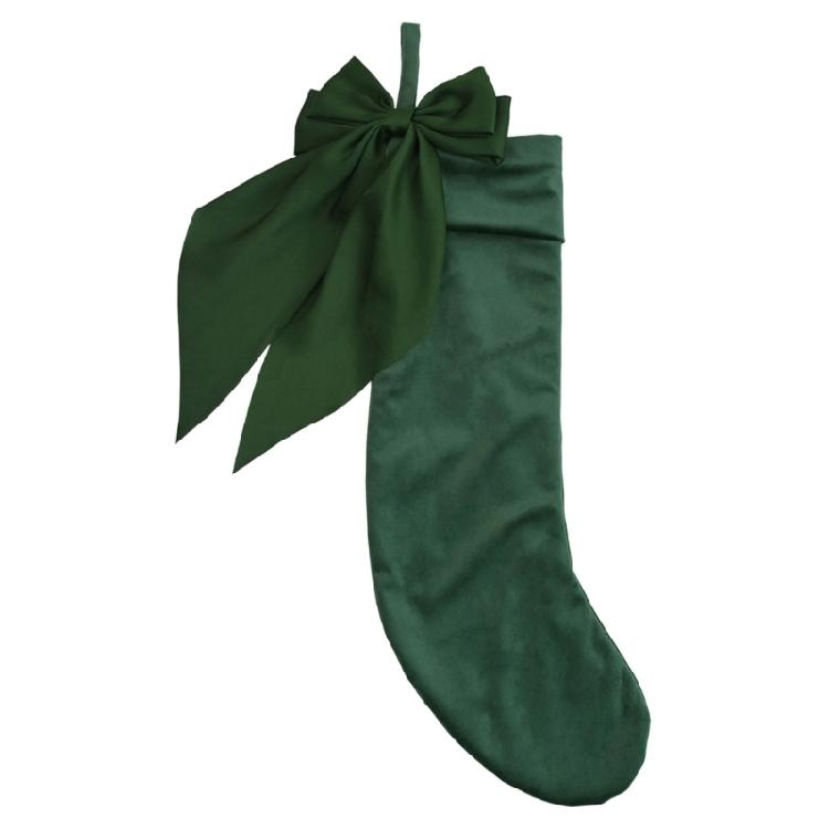 Bows Christmas Stockings Ornament Candy Gift Bag Christmas Hanging Socks For Tree Fireplaces Holiday Decoration