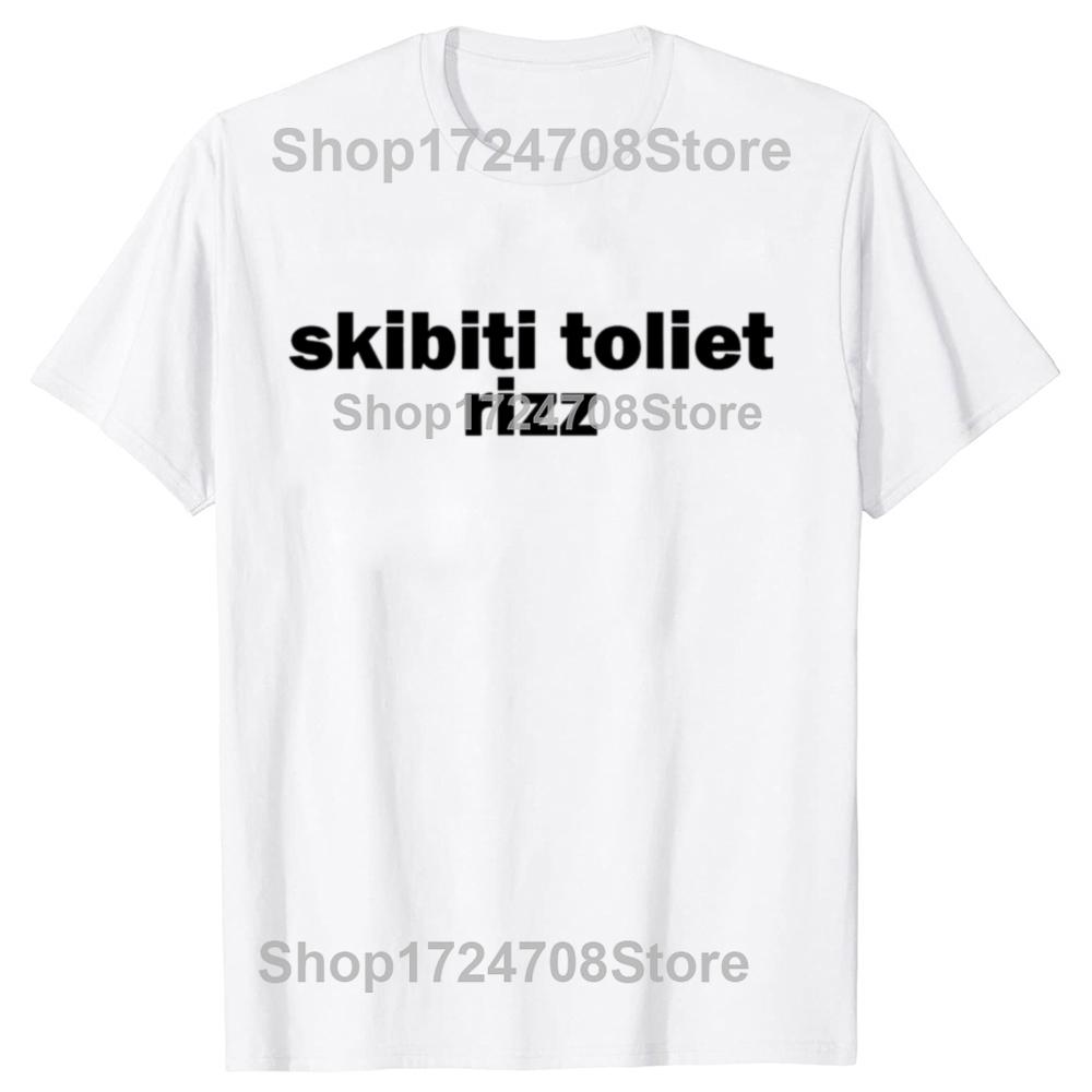 

Skibiti Toilet Rizz Funny Viral Influencer Brain Rot Slang TShirt Cotton Funny Gifts Unisex Summer Tops Custom Graphic Tshirts S