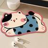 Doormat Decorative Kitten Shape Bath Mat Quick Dry Technology Anti Slip Base For Bathroom Floor Protection