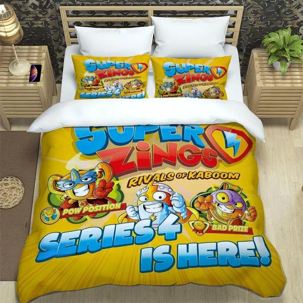 Niedliche Cartoon Super Zings Bettwäschesets exquisites Bettzubehör Set Bettbezug Bettdeckenset Bettwäscheset Luxus Geburtstagsgeschenk
