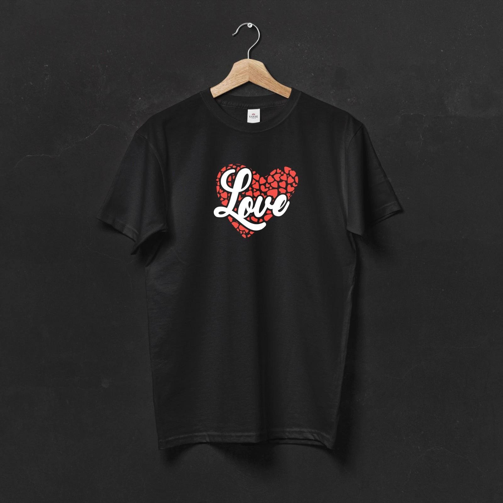 Love Heart Valentines Day Shirt, Cute Heart Graphic Tee 4XL