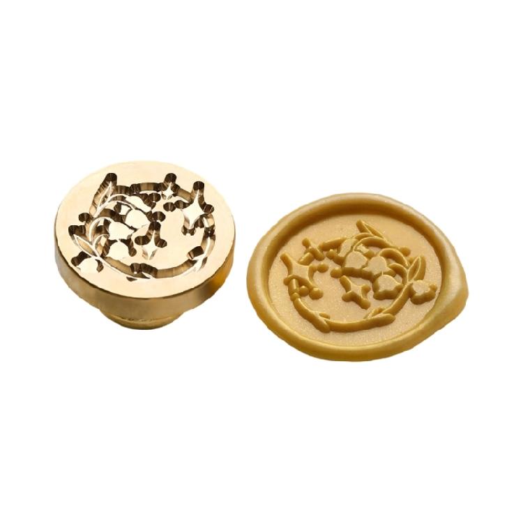 Flower Embossed Wax Seal Stamp Metal Sealing Stamp Head for Seal Envelope Valentines Card Wedding Invitation Wine Bottle
