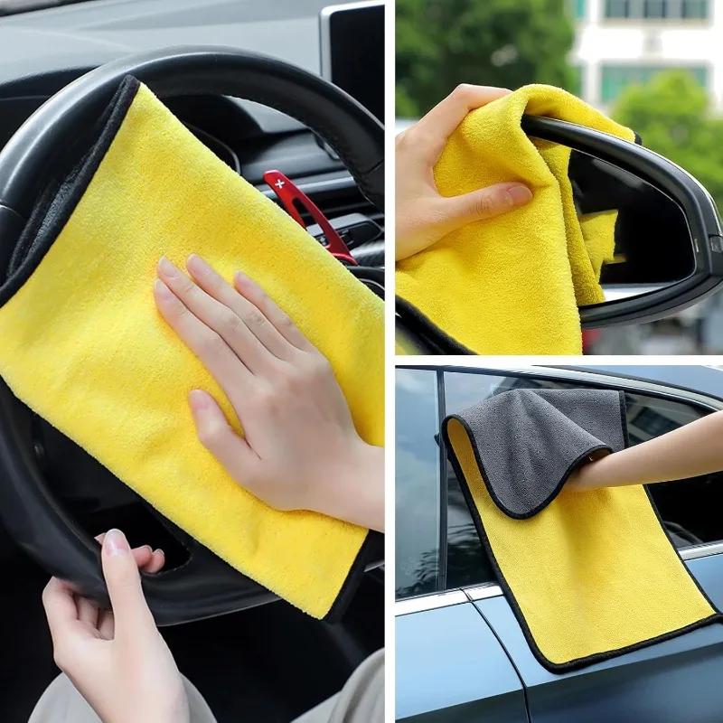 Wholesale Microfiber Car Wash Cleaning Cloths Thickened Double-sided Auto Detailing Rags Super Absorbent Drying Washing Towels