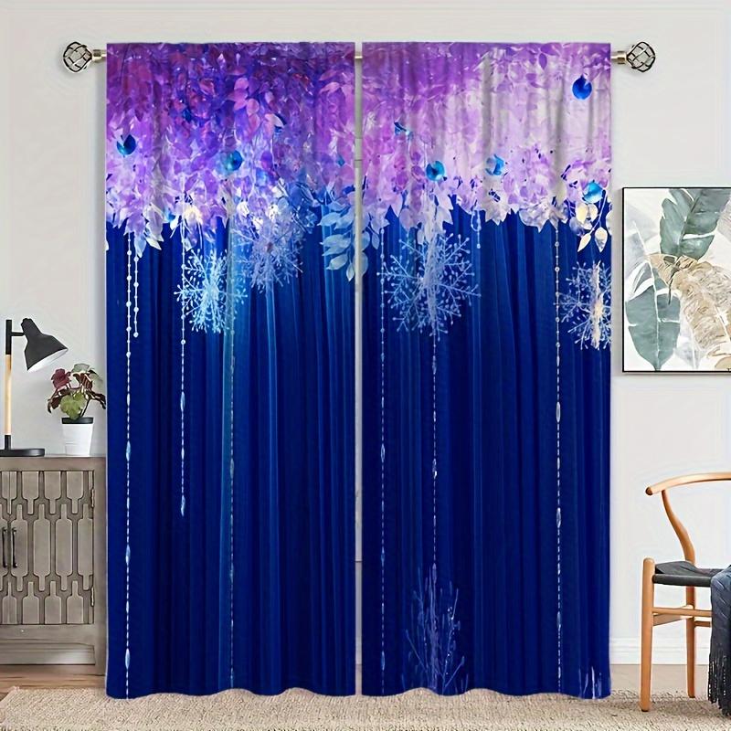 

2 шт. Панели штор с принтом пейзажа космоса, звезд, астронавта, полузатемняющие шторы, комплект, карман для штанги, оконные шторы для спальни (W50cmxH130cm)x2&Grommet Top