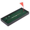 Desktop Small Golf Game Practice Set Ballpoint Pen Putters Golf Ball Putting Mat Flag